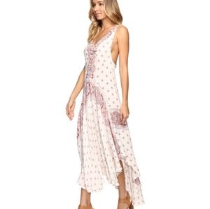 Intimately Free People flowy button up midi dress size extra small